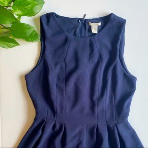 Ca. 2010 H&M Navy Blue A-Line Dress, Size 8